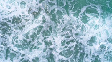 Deniz dalgaları yüzey havadan görünümü