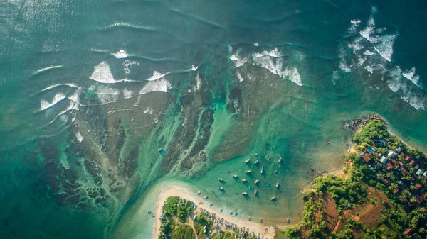 Вид Воздуха Береговую Линию Деревню Файман — стоковое фото