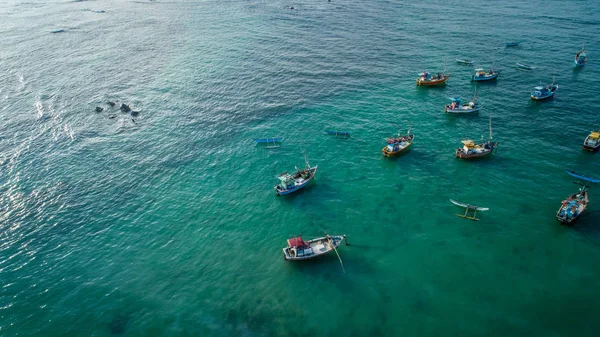 Beautiful Aerial View Fishing Boats Ocean — Stock Photo, Image