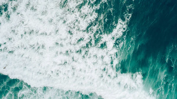 Hava Dron Görünümü Güzel Deniz Dalga Yüzey — Stok fotoğraf