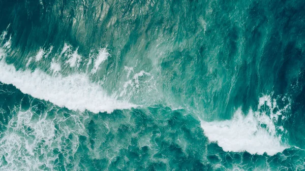 Hava Dron Görünümü Güzel Deniz Dalga Yüzey — Stok fotoğraf