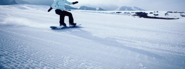 bir snowboard snowboard kökenli kış dağlar