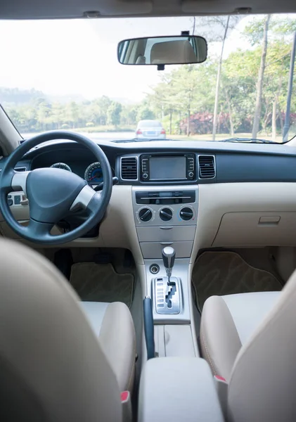 Empty Interior Modern Car View Back Seat — Stock Photo, Image