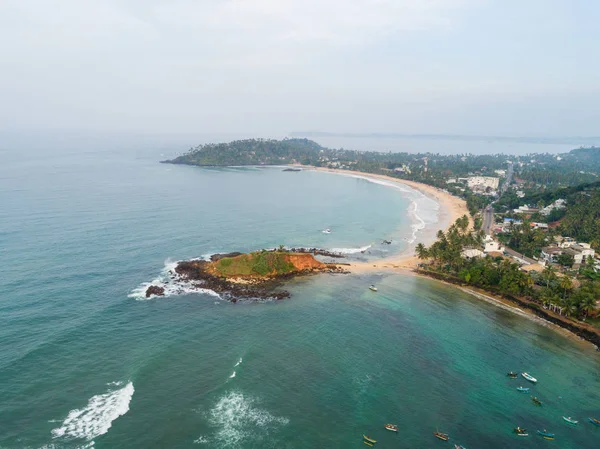 Widok Lotu Ptaka Wioski Rybackiej Sri Lance — Zdjęcie stockowe