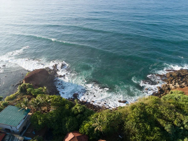 Aerial View Beautiful Seascape Fishermen Village Sri Lanka — Stock Photo, Image