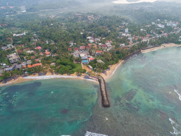 スリランカの漁師村の空中風景 — ストック写真