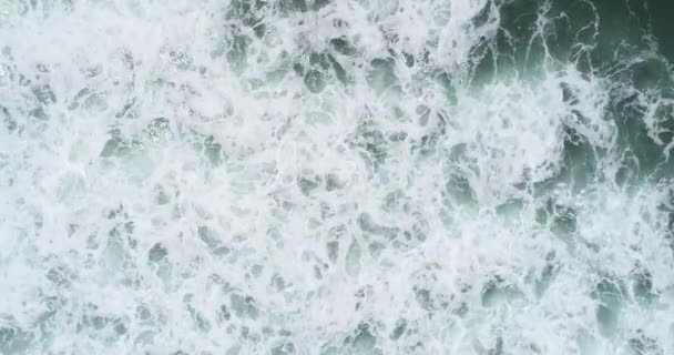 Aerial View Beautiful Seascape Waves — Stock Video