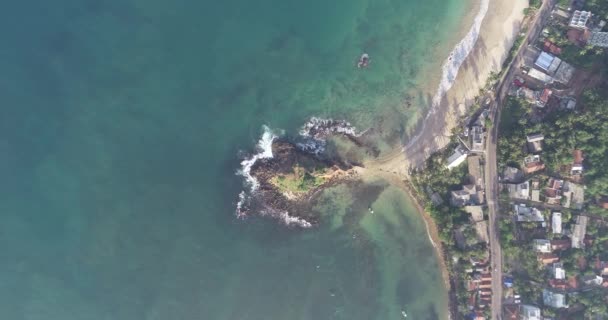 Luchtfoto Van Mirissa Sri Lanka — Stockvideo