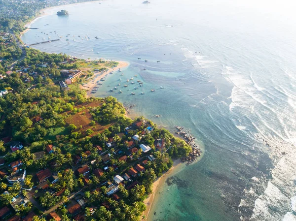Вид Воздуха Деревню Рыбаков Шри Ланке — стоковое фото