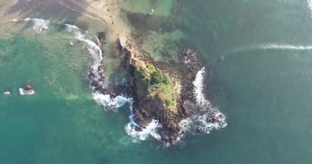 Luchtfoto Van Het Prachtige Zeegezicht Sri Lanka — Stockvideo