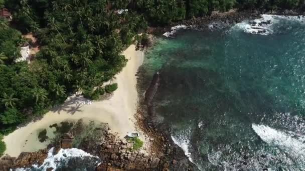 Luchtfoto Van Het Prachtige Zeegezicht Sri Lanka — Stockvideo