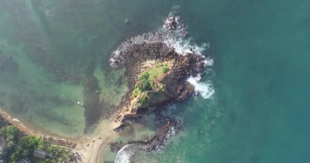 Légifotó Gyönyörű Tengeri Panorámában Srí Lankán — Stock videók