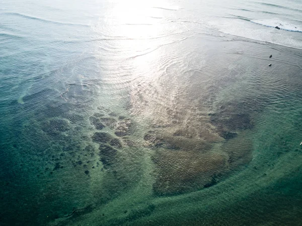 Aerial View Beautiful Seascape Fishing Boats Coast — Stock Photo, Image