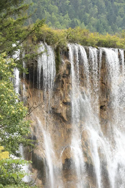 Beautiful Waterfall Jiuzhaigou National Park — Stock Photo, Image