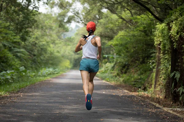 Kobieta Zdrowa Fitness Jogging Zewnątrz — Zdjęcie stockowe