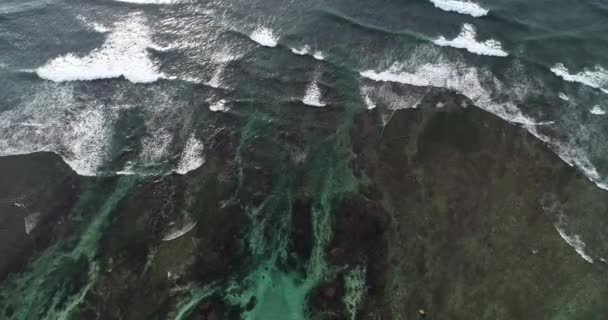 Szenische Aufnahmen Von Meereswellen Die Küste Von Sri Lanka Spülen — Stockvideo