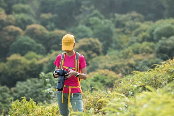 Fotografka Podzimního Lesa — Stock fotografie