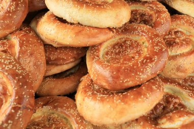 Bir grup Çin naan düz ekmekleri yakın çekim