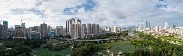 Aerial Panorama View Shenzhen City China — Stock Photo, Image