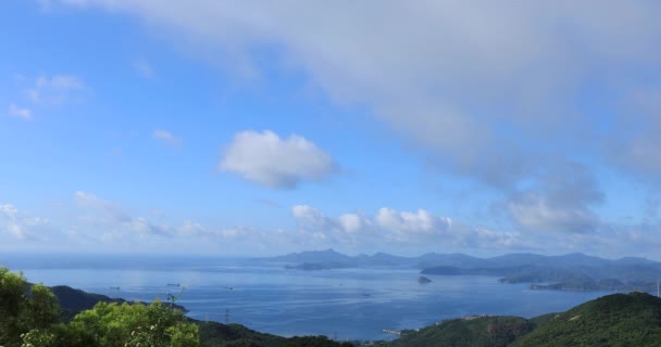 Paysage Magnifique Paysage Montagnes Ciel Bleu Mer — Video