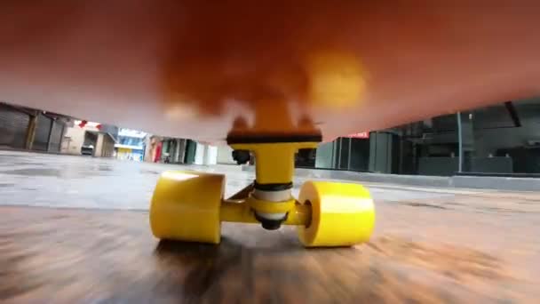 Filmmaterial Vom Skateboarden Der Stadt — Stockvideo
