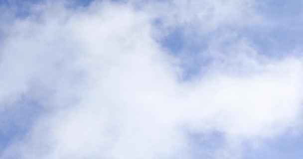 Nuvens Brancas Fluindo Fundo Céu Azul — Vídeo de Stock