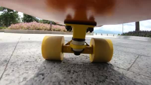 Filmmaterial Vom Skateboarden Der Stadt — Stockvideo