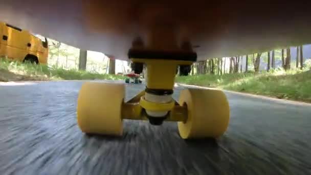 Images Bas Skateboard Skateboard Dans Ville — Video