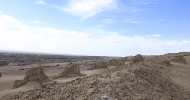 Фітнес Жінка Працює Піщаних Пустельних Дюнах — стокове відео