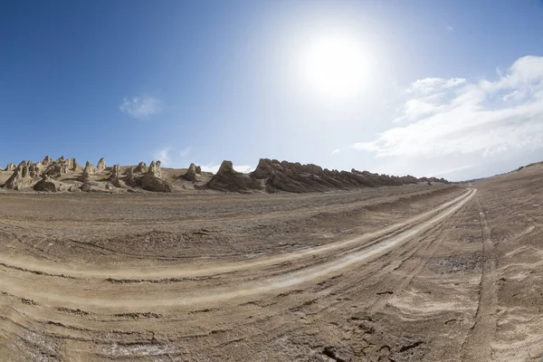 Yardang Landschaft Westen Chinas — Stockfoto