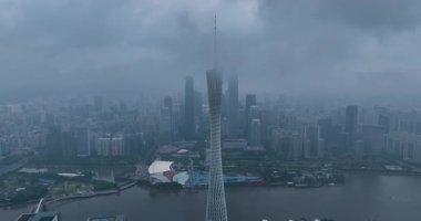 Guangzhou TV Astronomik ve Gezici Kule 'nin hava görüntüsü