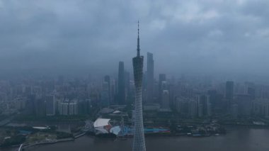 Guangzhou TV Astronomik ve Gezici Kule 'nin hava görüntüsü