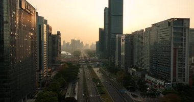 İnsansız hava aracı, Shenzhen metropolitan şehrinin güneş doğarken çekilmiş videosu, Çin