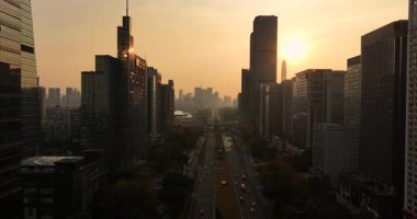 İnsansız hava aracı, Shenzhen metropolitan şehrinin güneş doğarken çekilmiş videosu, Çin