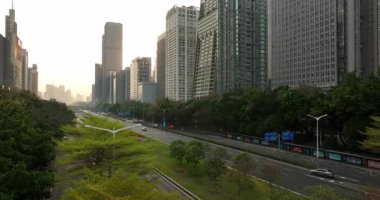 İnsansız hava aracı, Shenzhen metropolitan şehrinin güneş doğarken çekilmiş videosu, Çin