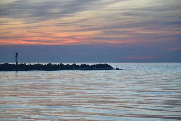 Вечір Біля Моря Каналу Калінінград — стокове фото