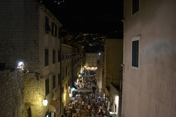 Night Views Dubrovnik — Stock Photo, Image