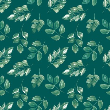 Suluboya dikişsiz kuşburnu sonbahar deseni. Tekstil, hediyelik ambalaj kağıdı, konfeksiyon, ev dekorasyonu için idealdir