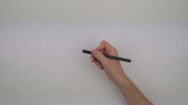 beyaz bir arka plan üzerinde el yazma metni simüle