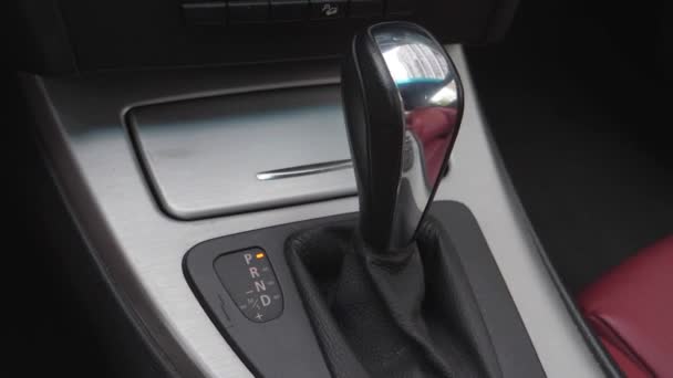 Hand Switches Automatic Transmission Car — Stock Video