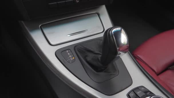 Hand Switches Automatic Transmission Car — Stock Video