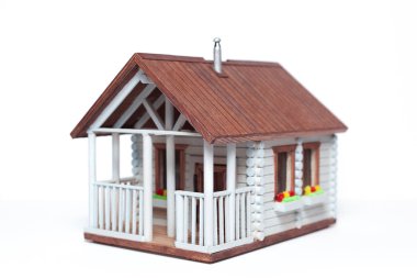 ahşap bir evin model modeli