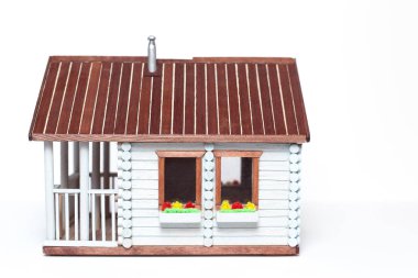 ahşap bir evin model modeli