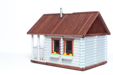 ahşap bir evin model modeli