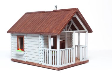 ahşap bir evin model modeli