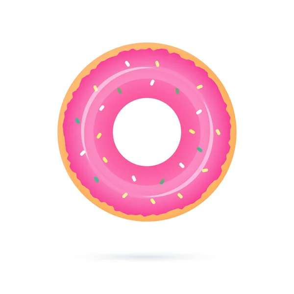 yaz havuzu parti daveti şablonu vektör illüstrasyon yüzer. yaz saati arka plan yüzme halkası donut. su üzerinde yüzen kauçuk halka. gerçekçi simge