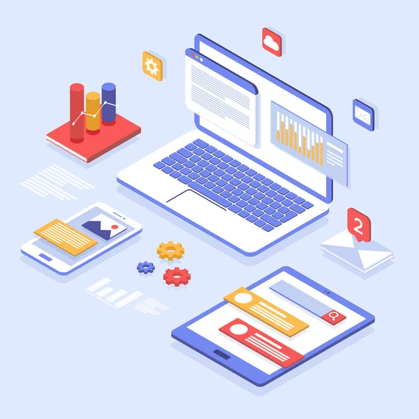 Web geliştirme ve kodlama. Çapraz platform geliştirme. Adaptif düzen internet sayfası, ekran dizüstü bilgisayar, tablet ve telefon arayüzü. Biyometrik kavram . Tarayıcı penceresi, posta bildirimi, iş yeri