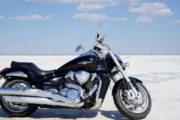 Tuz Gölü, tuz, Lake Baskunchak Rusya, motosiklet