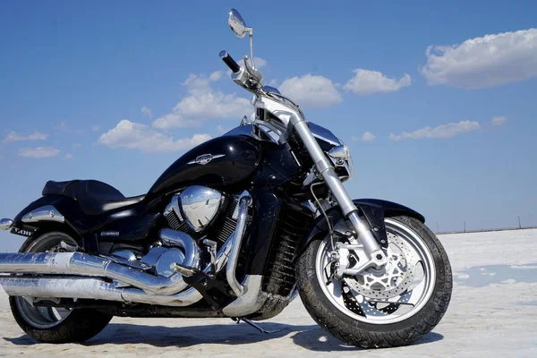 Tuz Gölü, tuz, Lake Baskunchak Rusya, motosiklet