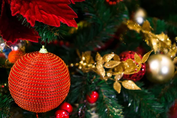 Árbol Navidad Decorado Año Nuevo —  Fotos de Stock